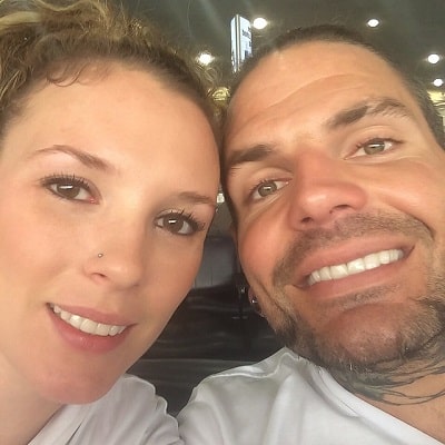 A picture of Beth Britt with her husband, Jeff Hardy. 
